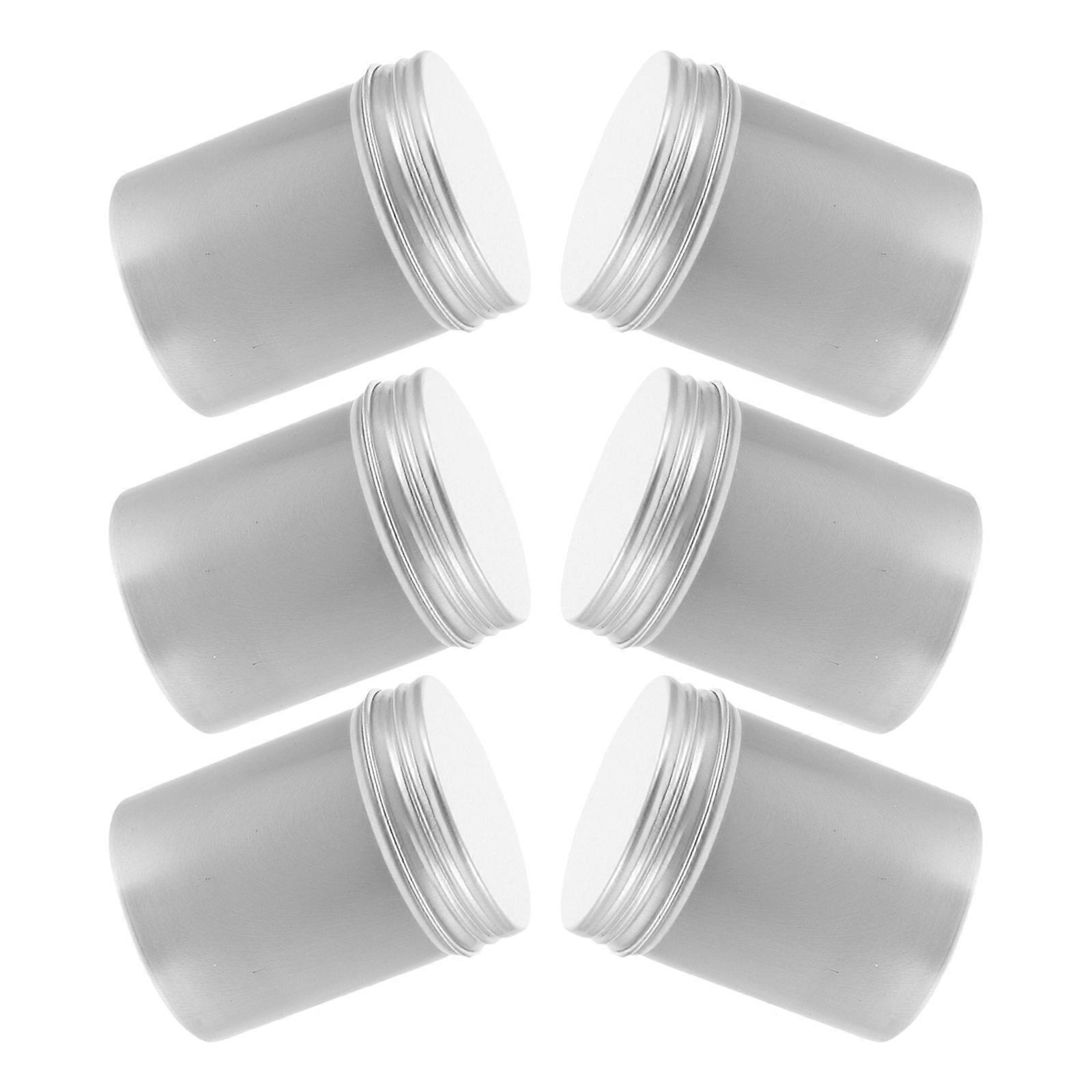6Pcs Aluminum Jars Refillable Containers Empty Jars Small Storage Container 80ml