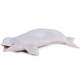 Lebensechte Beluga Wal Ozean Tier PVC Modell Figur Pädagogische Spielzeug Kinder Geschenk