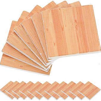 Mini decoración creativa para pisos de mini casas, 18 piezas de tablas de madera para pisos.
