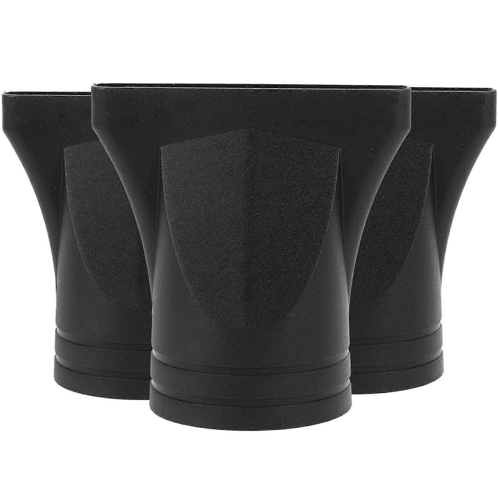 3pcs buse de sèche-cheveux réutilisable diffuseur de sèche-cheveux noir