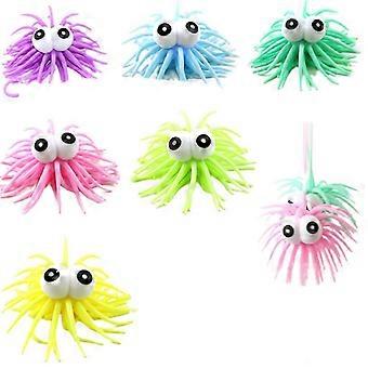 Puffer Ball Soft Hairy Air Filled Luminous Ball Vent Decompression Balls_hjab