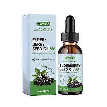 Elderberry Seed Oil, 60ml Lightweight Moisturizing Oil for Face,Hair, Non-Greasy Multi-Purpose Hydrating Skin Care Oil for Daily Use