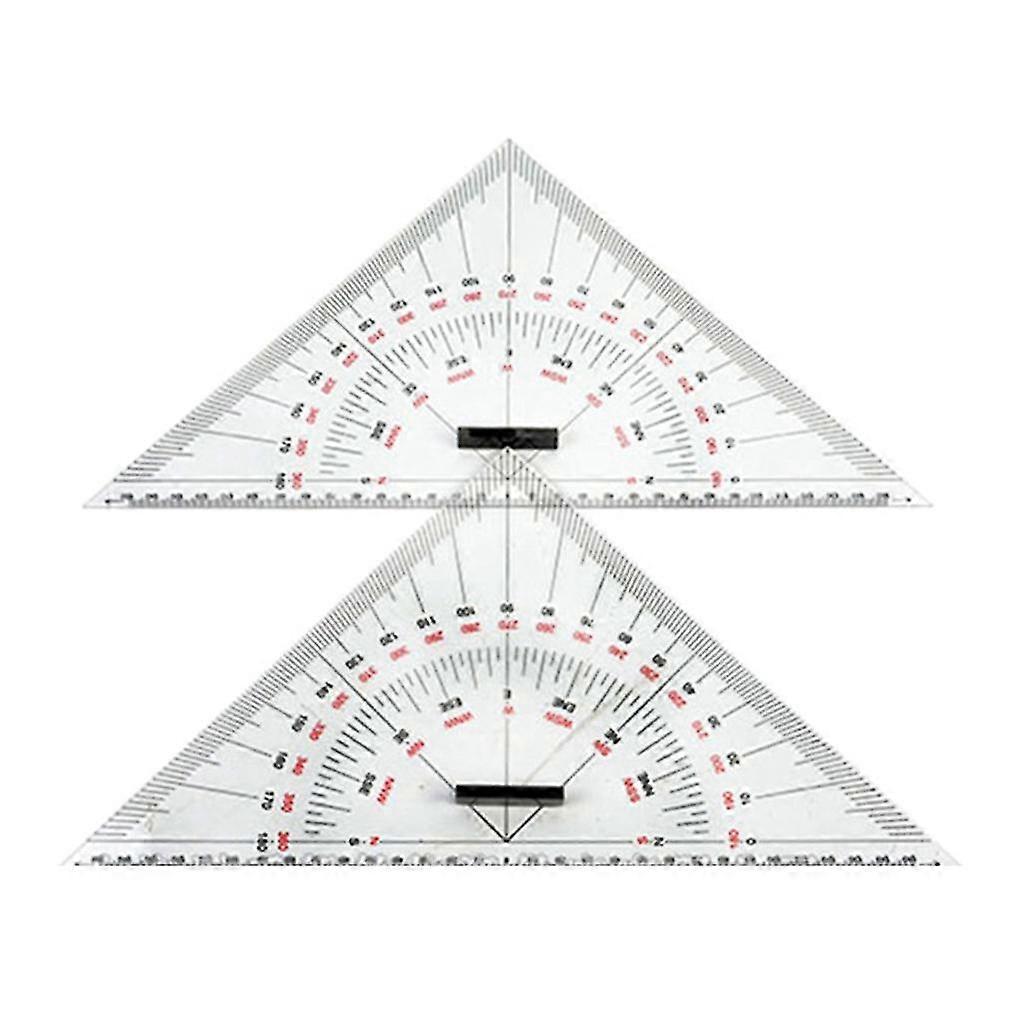 Professional Triangle Ruler & Protractor for Ship Drawing Geometry Teaching Math Set