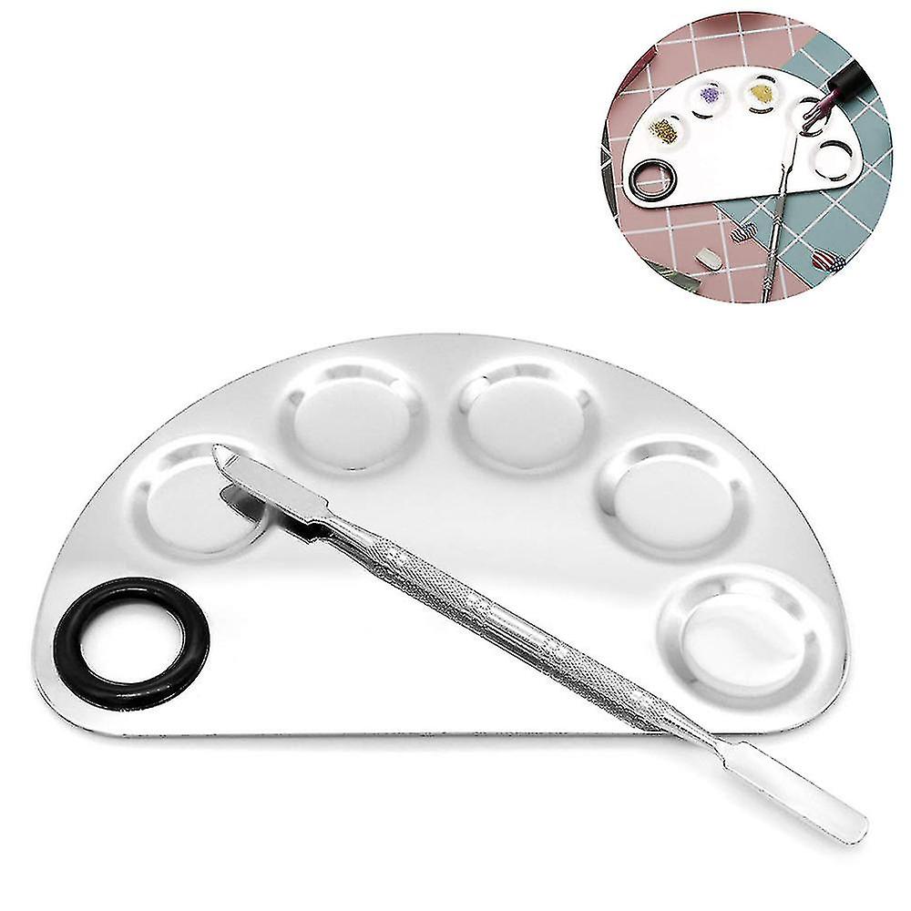 Tool Ng Palette Foundat Palette Metal Tools Dual Spatula Smooth, Durable, Easy To Clean Compatible With , P