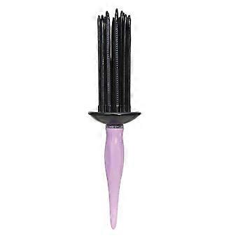 Brosse à boucler ronde violette pour créer des boucles parfaites. Outil de coiffure idéal pour la maison et les voyages.