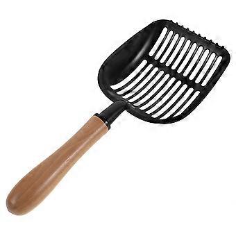 Black Metal Scoop for Cat Litter Cleaning Practical Pet Tool
