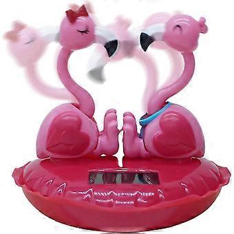Solar Dancing Flamingo Pair