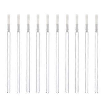 50pcs Disposable Lip Liner Plastic Handle Nylon Bristles Lip Brushes Makeup Brush TM-212 White