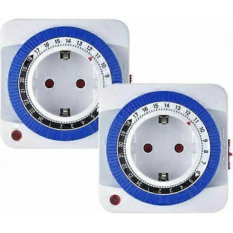 Mechanical Timer, 24-Hour Programmable Timeless Timer with 96 Switch Segments, 16A 3680W Lighting Timer Switch for Lights and Appliances