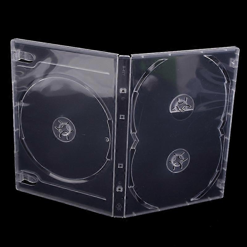 Square Transparent Bottom Cd Box Empty Cd Case Pp Plastic Milky Transparent Cd Case Cd Case Capacity 3 Discs