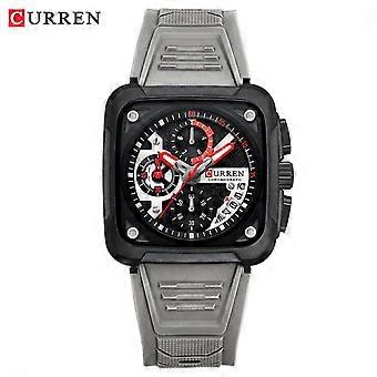 CURREN 8461 New Men's Watch Popular Men's Wristwatch Leather Strap Waterproof Quartz Watch