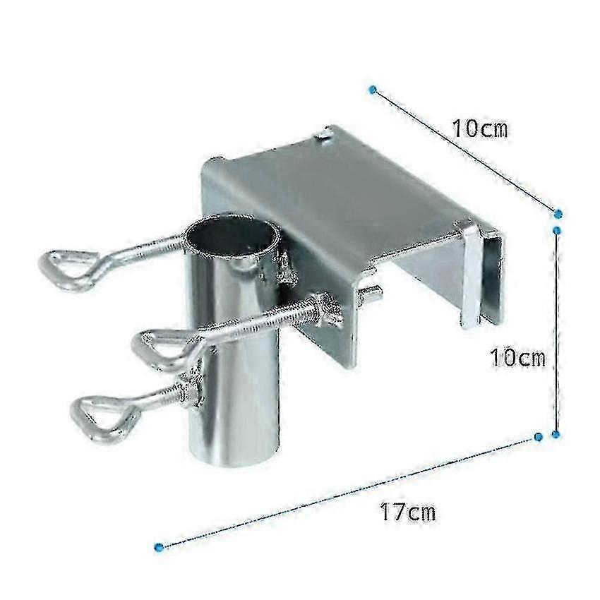 Adjustable Parasol Holder for Rectangular Railings Stand