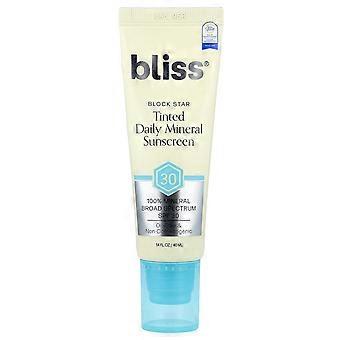 Bliss, Block Star, getinte minerale dagzonnecrème, SPF 30, 40 ml