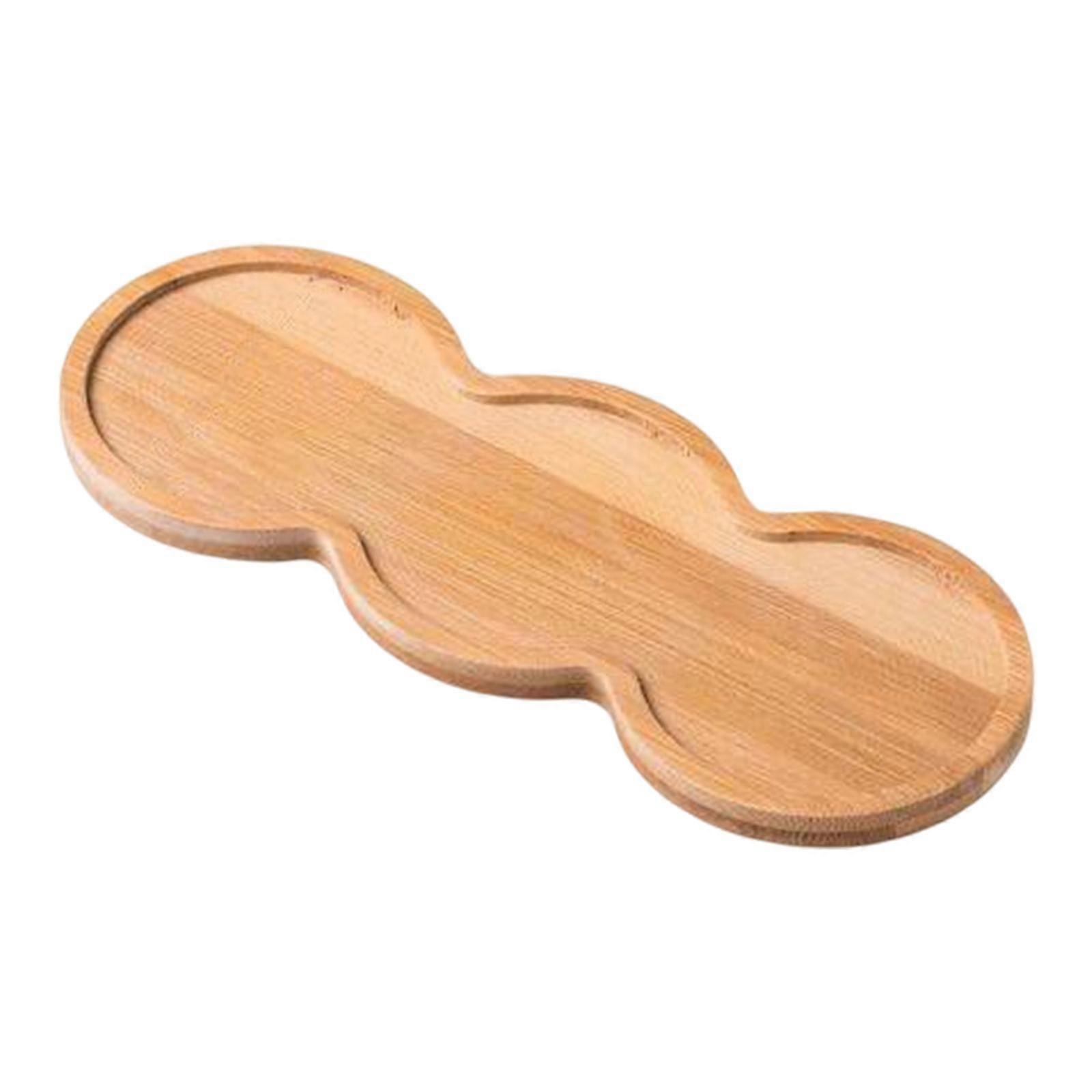 Bamboo Serving Tray Appetizers Snack Tray Coffee Drinks Serving Tray for Table