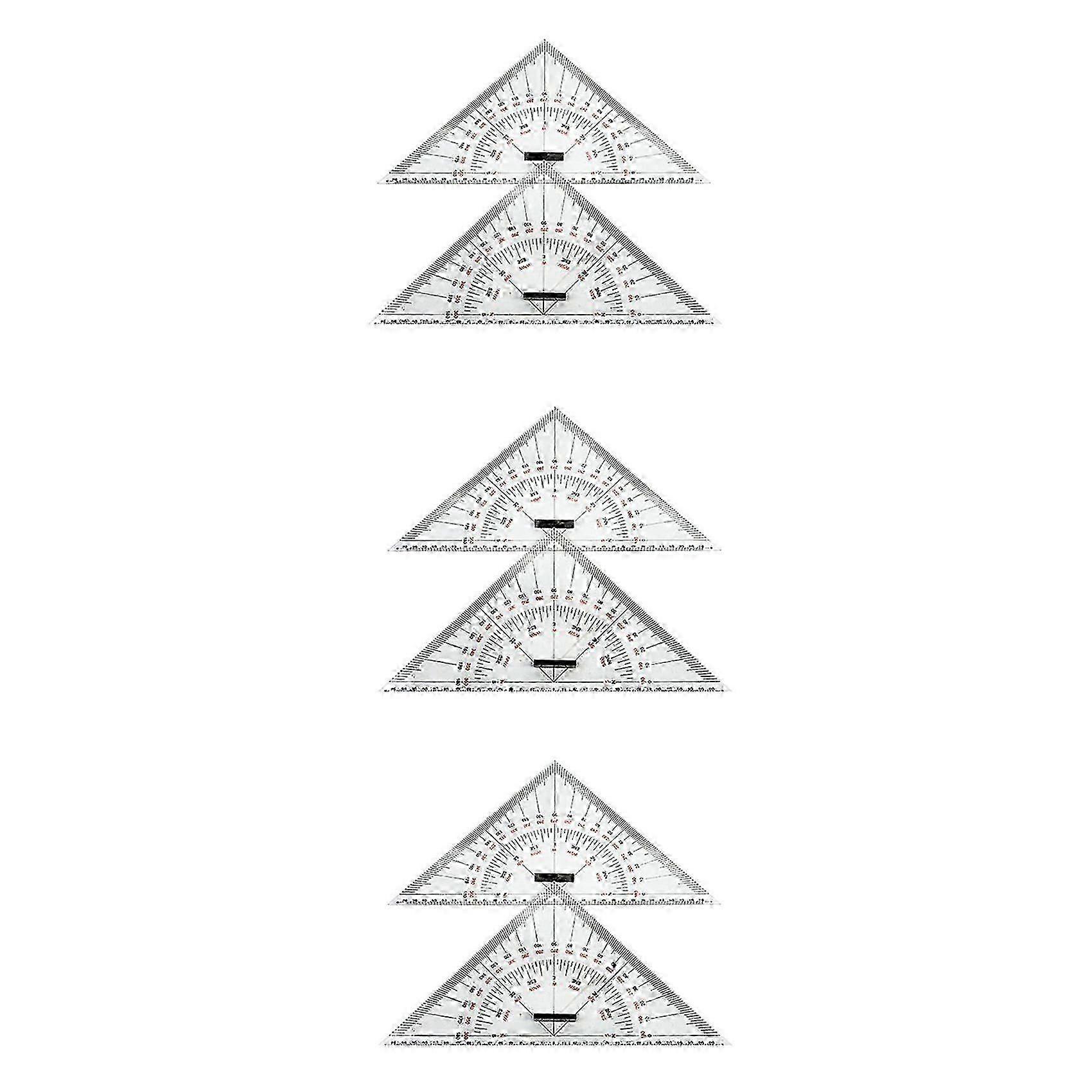 6x Chart Drawing Triangle Ruler compatible with Ship Drawing 300mm Large-Scale Triangle Ruler