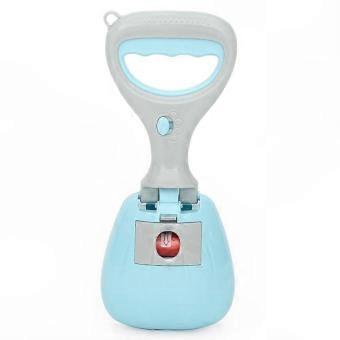 Pet Poop Scooper with Handle for Easy Dog and Cat Waste Pickup, Durable, Blue