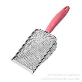 Long Handle Cat Litter Scoop - Stainless Steel Sifter Shovel for Cat Litter, Reptile Bedding & Sand jdd