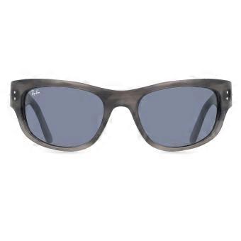 Ray-Ban RB2289 Mega Balorama 1404R5 Full Rim Striped Grey Unisex Wraparound Sunglasses UV3 Original