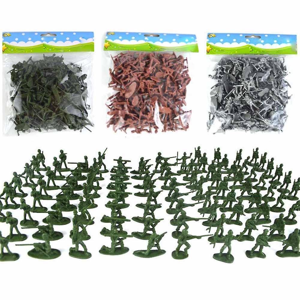 100 kpl Mini Soldiers Model Playset Military Army Men Action Figures Toys (satunnainen väri)