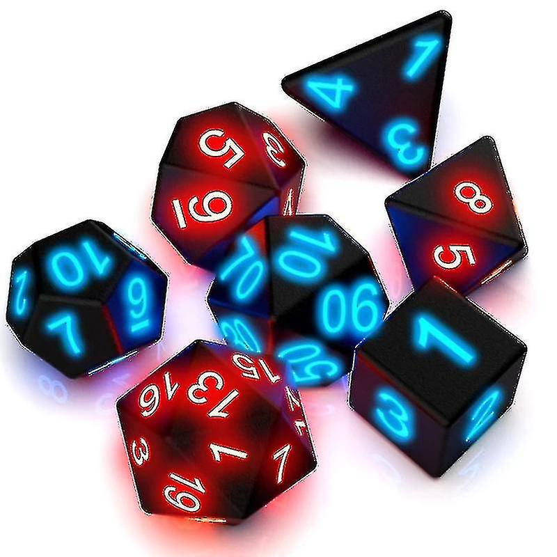 7pcs/set The Electronic Dice Glow Led Dices Magic Trick Pixels Dnd Board Role Playing Game