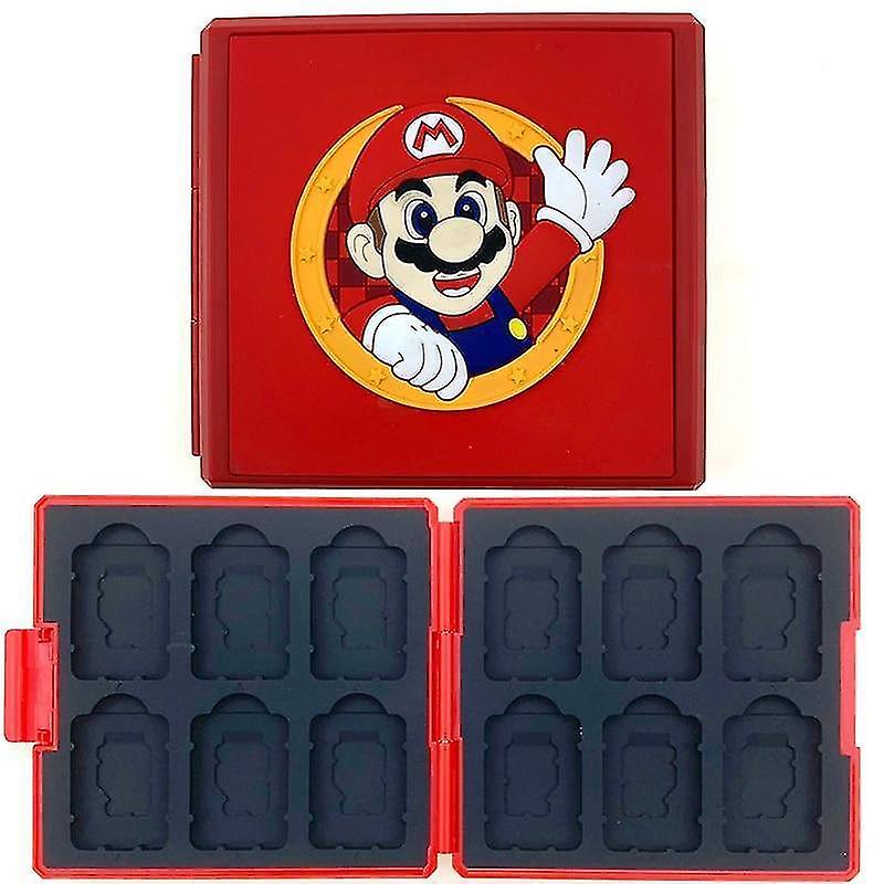 Red Mario head Portable Shockproof hard Shell Storage Box For Nintendo Switch Game Cards