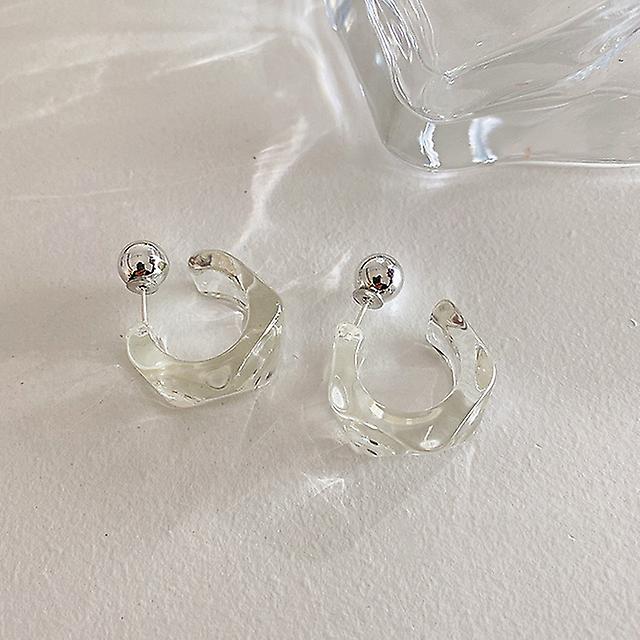 Fashion Transparent Irregular Acrylic Earrings For Women Korean Style Temperament Pendientes Jewelry Gift