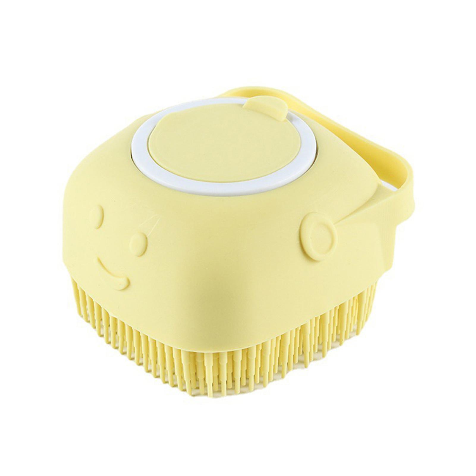 Silicone Pet Bath Brush with Soaps Dispenser Multifunctional Pet Grooming Brush