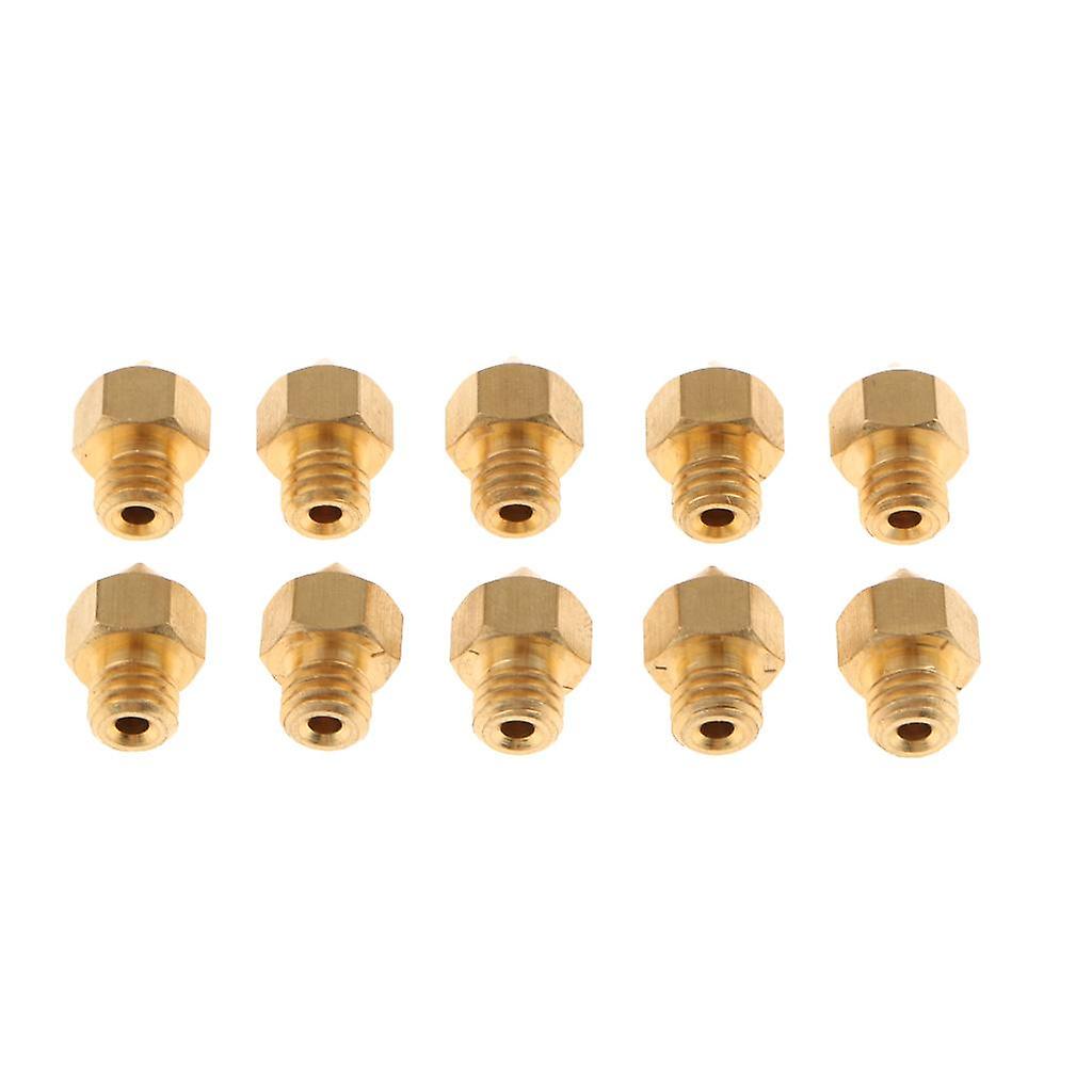 10Piece 3D Printer Extruder Brass Nozzle Print Head for Mk8 Makerbot  0.4mm