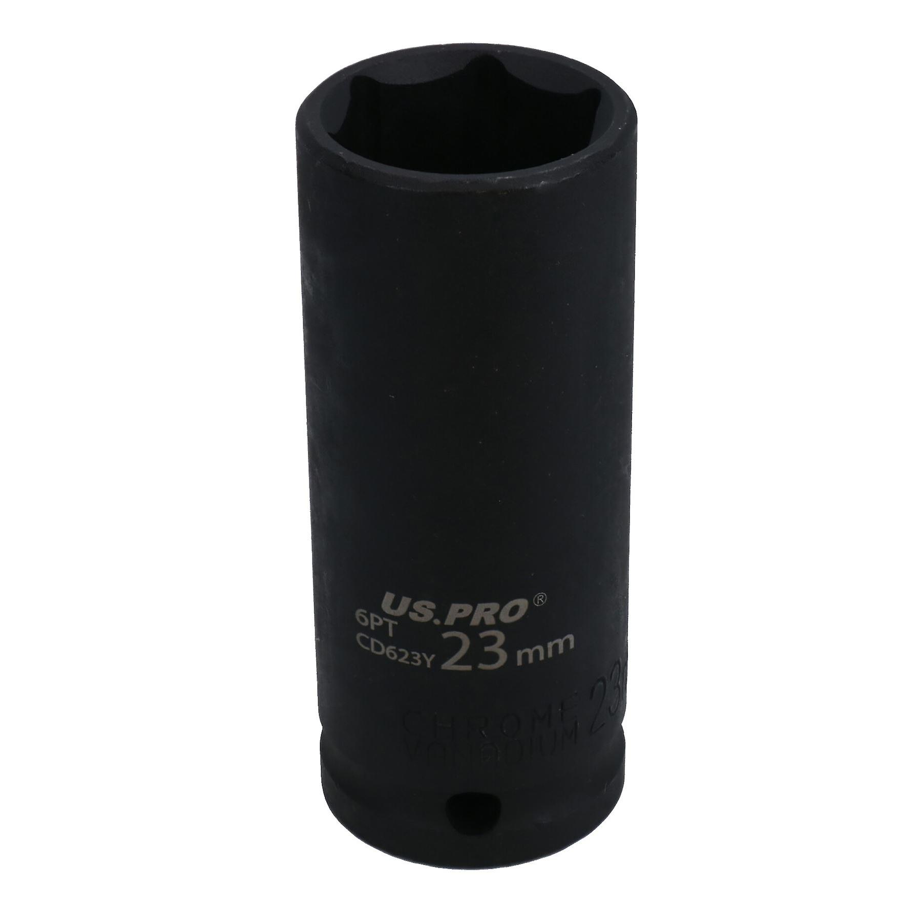 23mm 1/2" Drive Double deep Metric Impacted Impact Socket Single Hex 6 Sided
