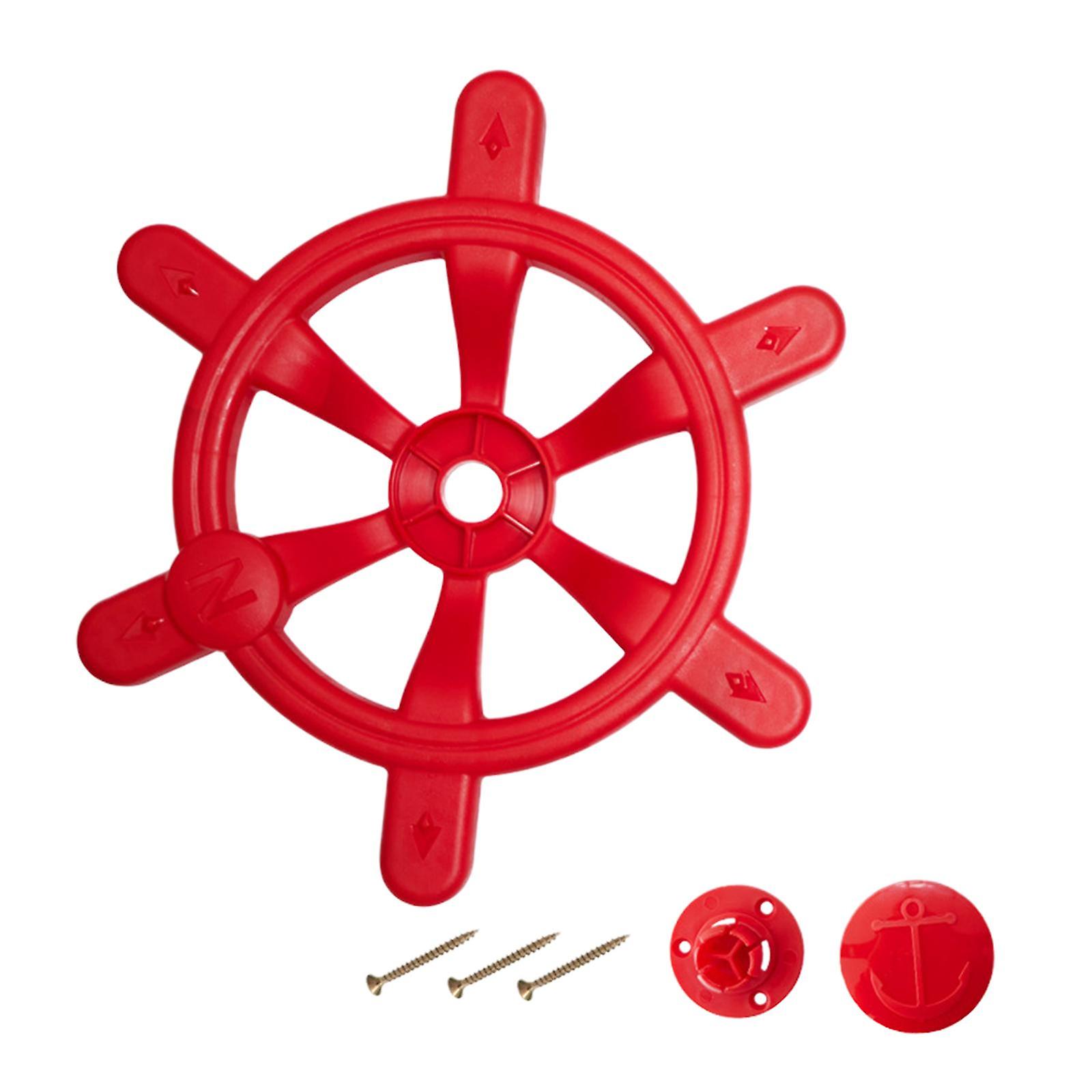 Pirate Ship Steering Wheel Παιδικό Swingset Steering for Backyard Κούνιες Σετ κόκκινο