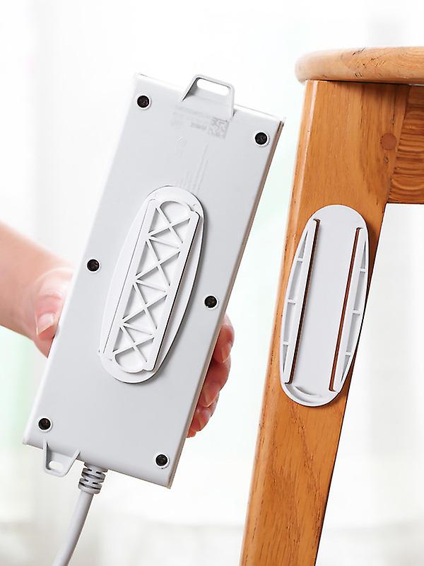 Fixer Home-free Row Plug Holder Wall-mounted Wire Seamless Plug Row Line Board Hanging Buckle Router Wall Holders