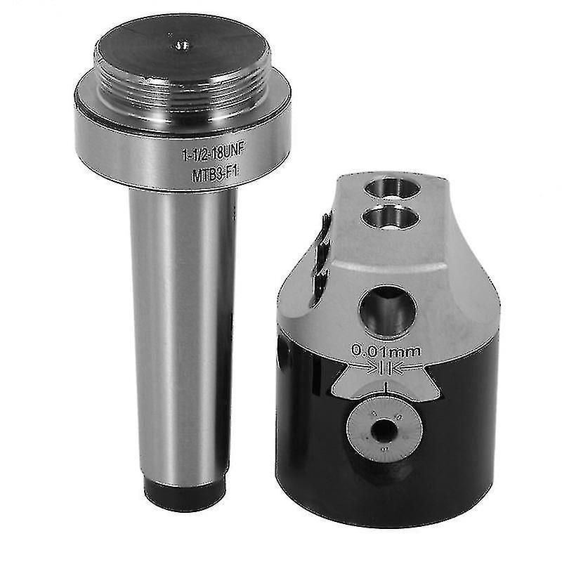 1 Set 50mm Mt3-m12 Universal Usage Boring Head With Morse Taper Shank For Lathe Milling Tool