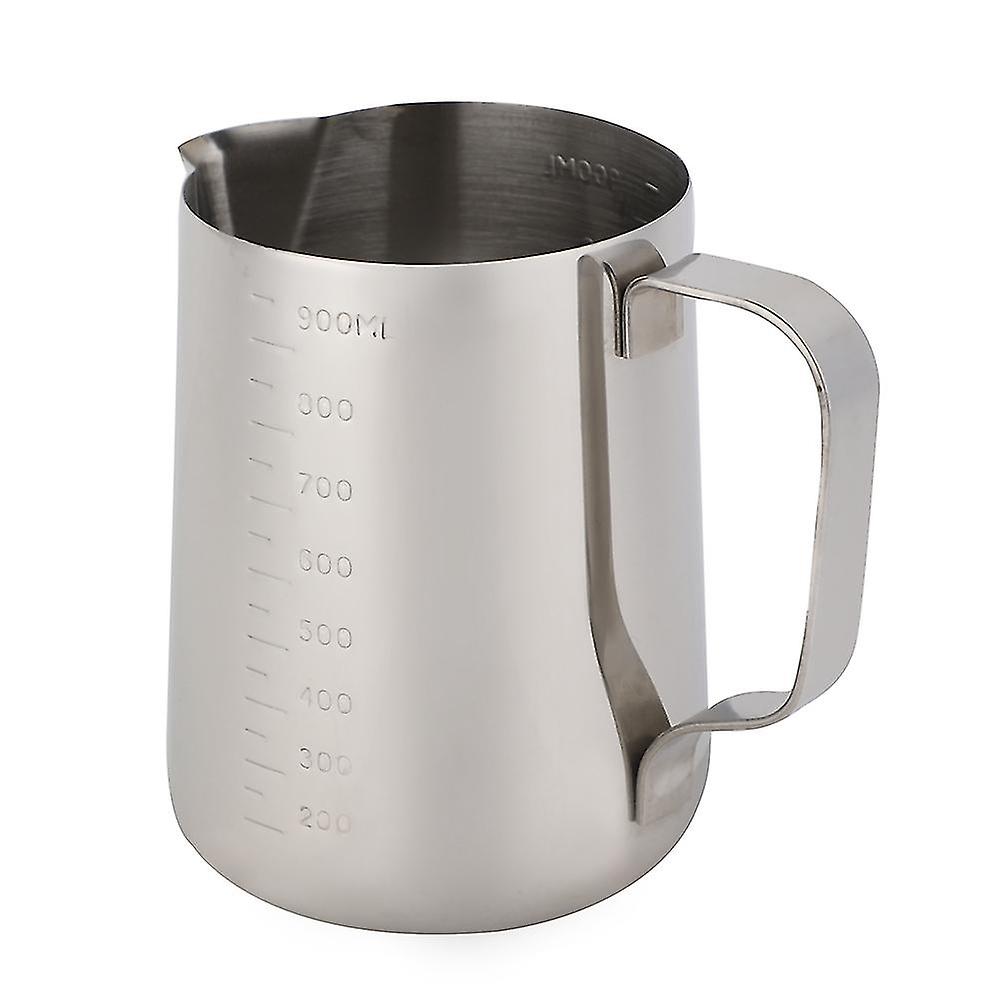Stainless Steel Measuring Cup Coffee Jug Milk Frothing Pot Espresso Latte Pitcher(1000ml)