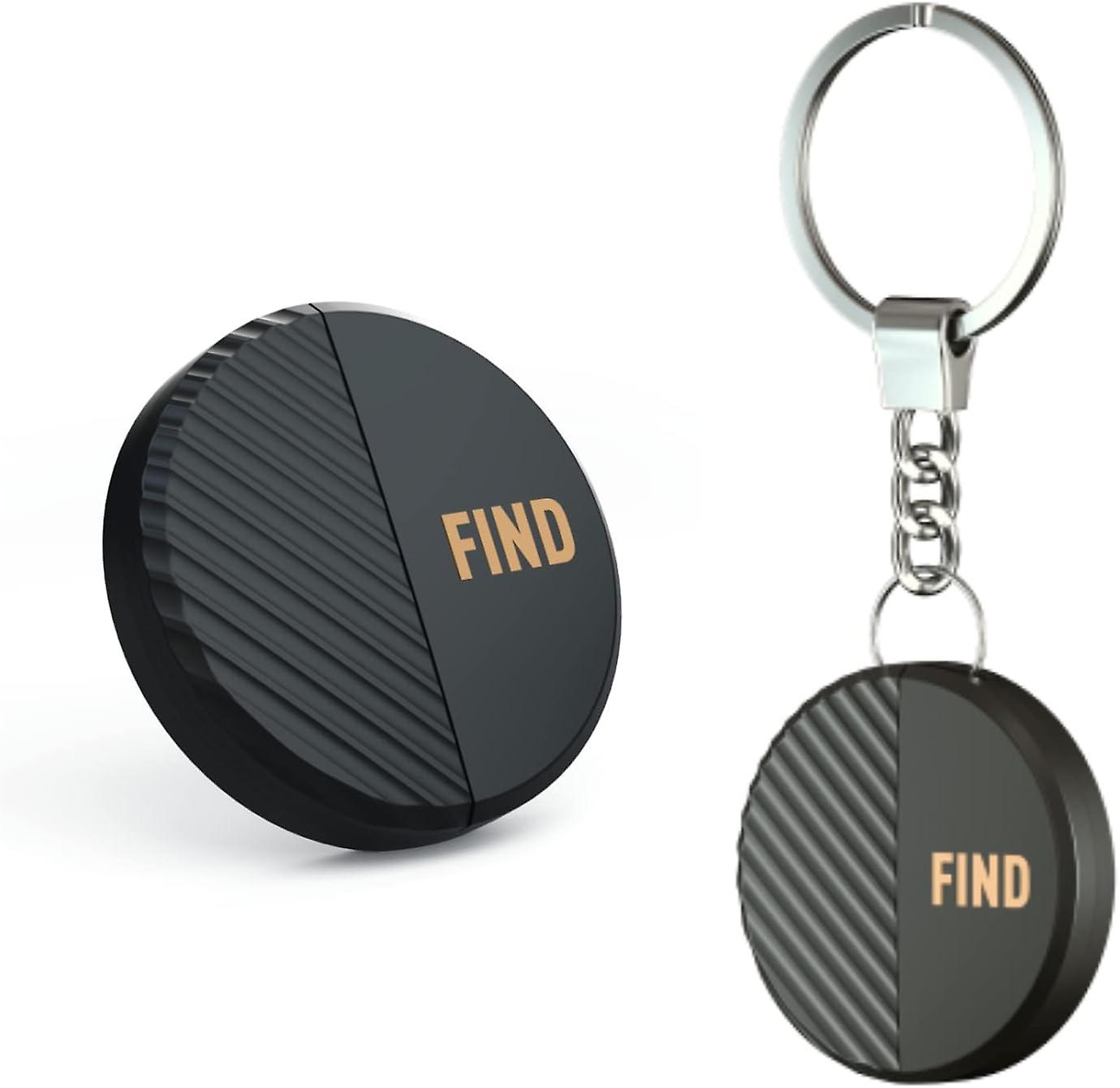 Keys Finder Mate 1 Pack Bluetooth Locator For Keys, Wallets, Backpacks And Tablets Water Resistant With Replaceable Battery Battery Compartment Black