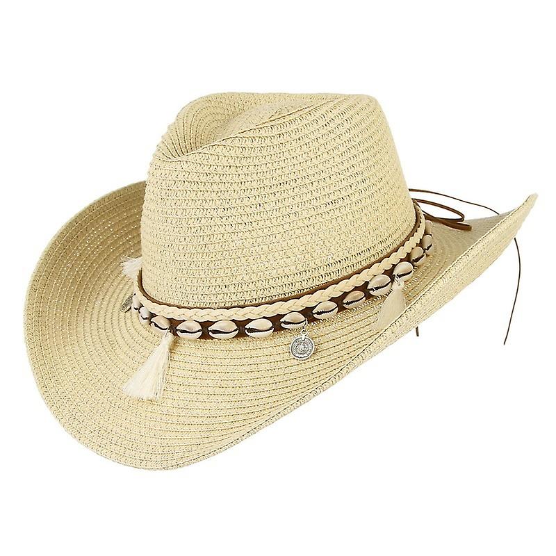 Summer Linen Flat Brim British Jazz Sun Hat for Men, Lightweight UV Protection, Stylish Beige Color, Size Adjustable