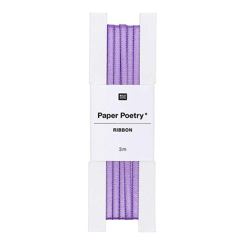Purple satin ribbon 3m