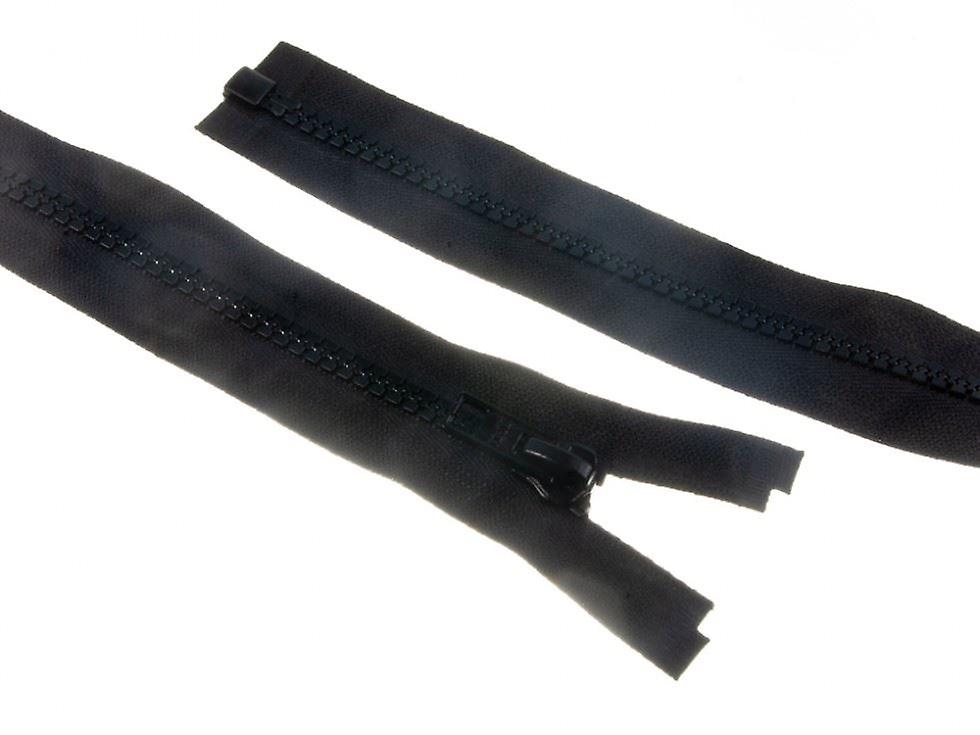 Minerva Plastic Chunky Open End Zips Black - 65 cm - each