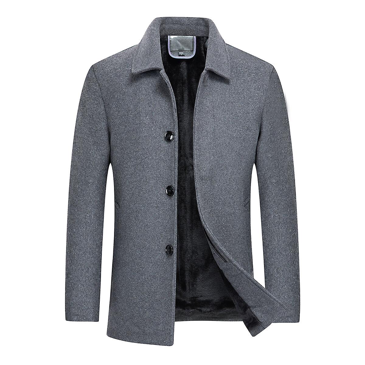 Wool Jacket Mens Jackets Short Fitting YOUTHUP Mens Wool Coat
