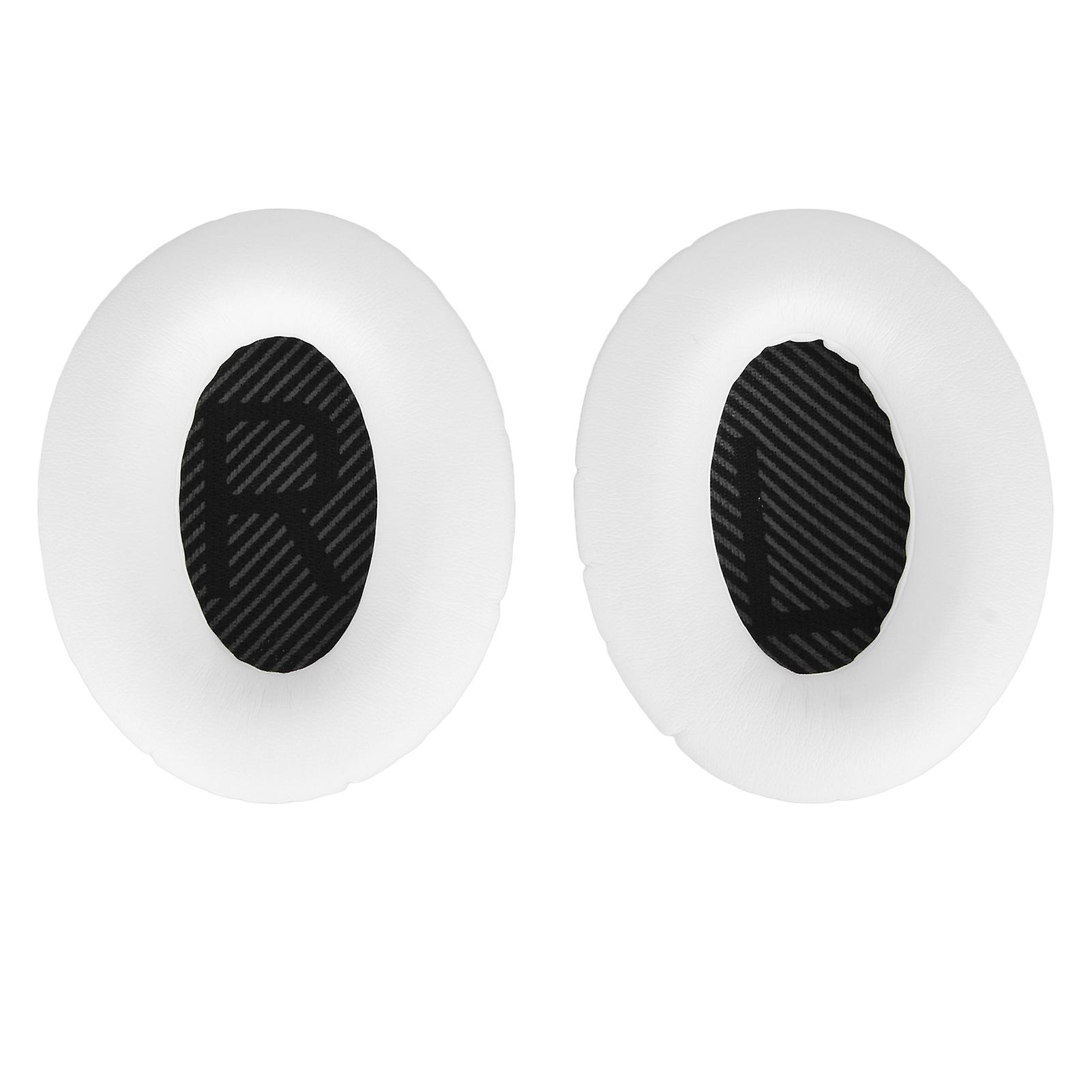 Replacement Ear Pads Soft Protein Leather Memory Foam Headphone Ear Cushions for QC35 35ii QC25 QC15 QC2 AE2i AE2W White