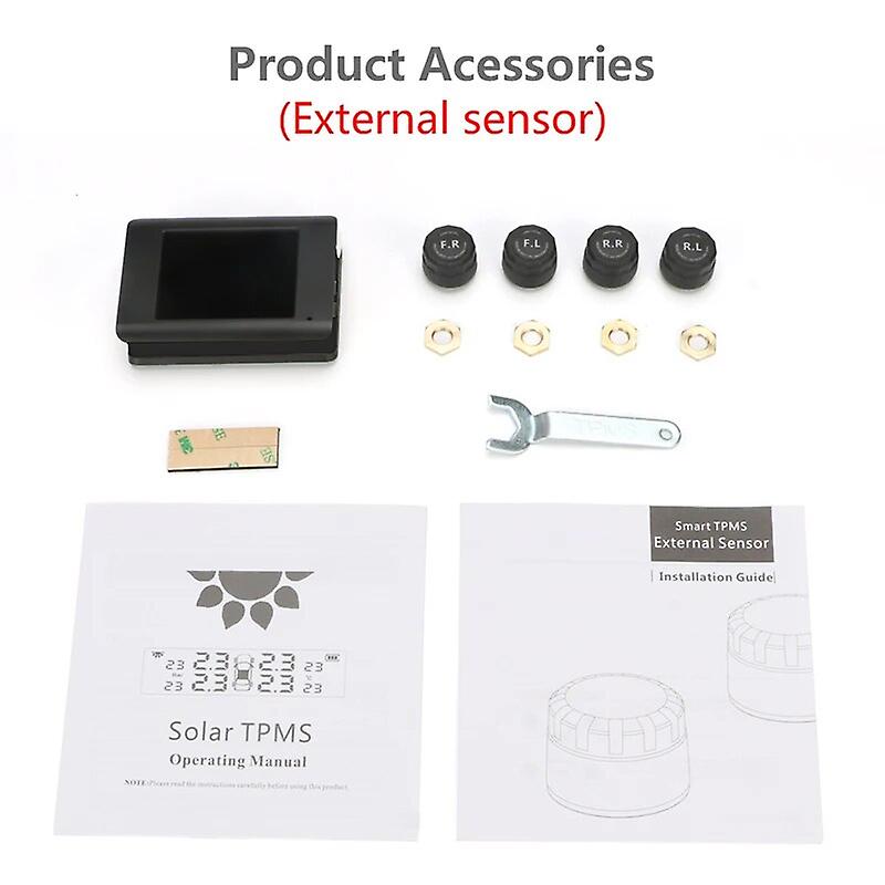 Tpms Auto Wireless Car Tire Intelligent Solar Power Sensor Pressure Accessories Programming Tool Android Headrest Monitor Gages