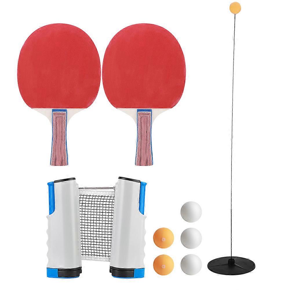 Verdant Touch Retractable Net Set Portable Table Tennis Net Racket Set, Retractable Trainer Sports Training Set