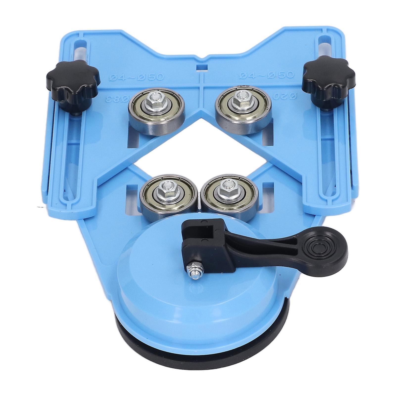 Blue Hole Drill Guide Locator with Suction Cup Drill Bit Hole Saw Guide Jig for Marble Tile Glass 