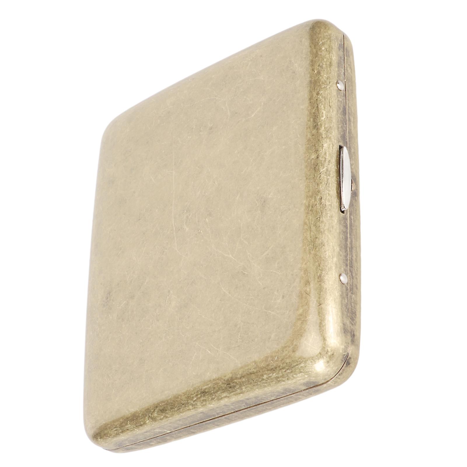 Metal Cigarette Case Box Retro Double Sided Spring Clip Open Pocket Holder for 20pcs Cigarette Flat Surface 