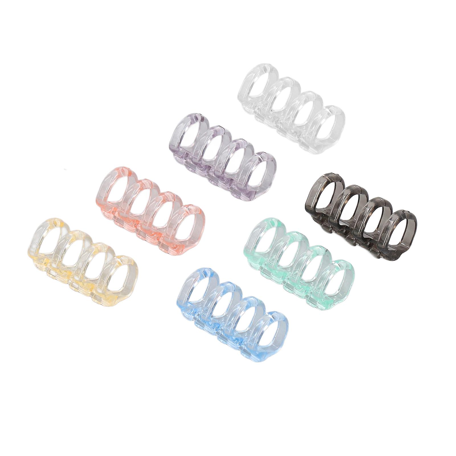 70PCS 4 Hole Binding Spines Plastic Split Loose Leaf Rings Multiple Colors 12mm Inner Diameter