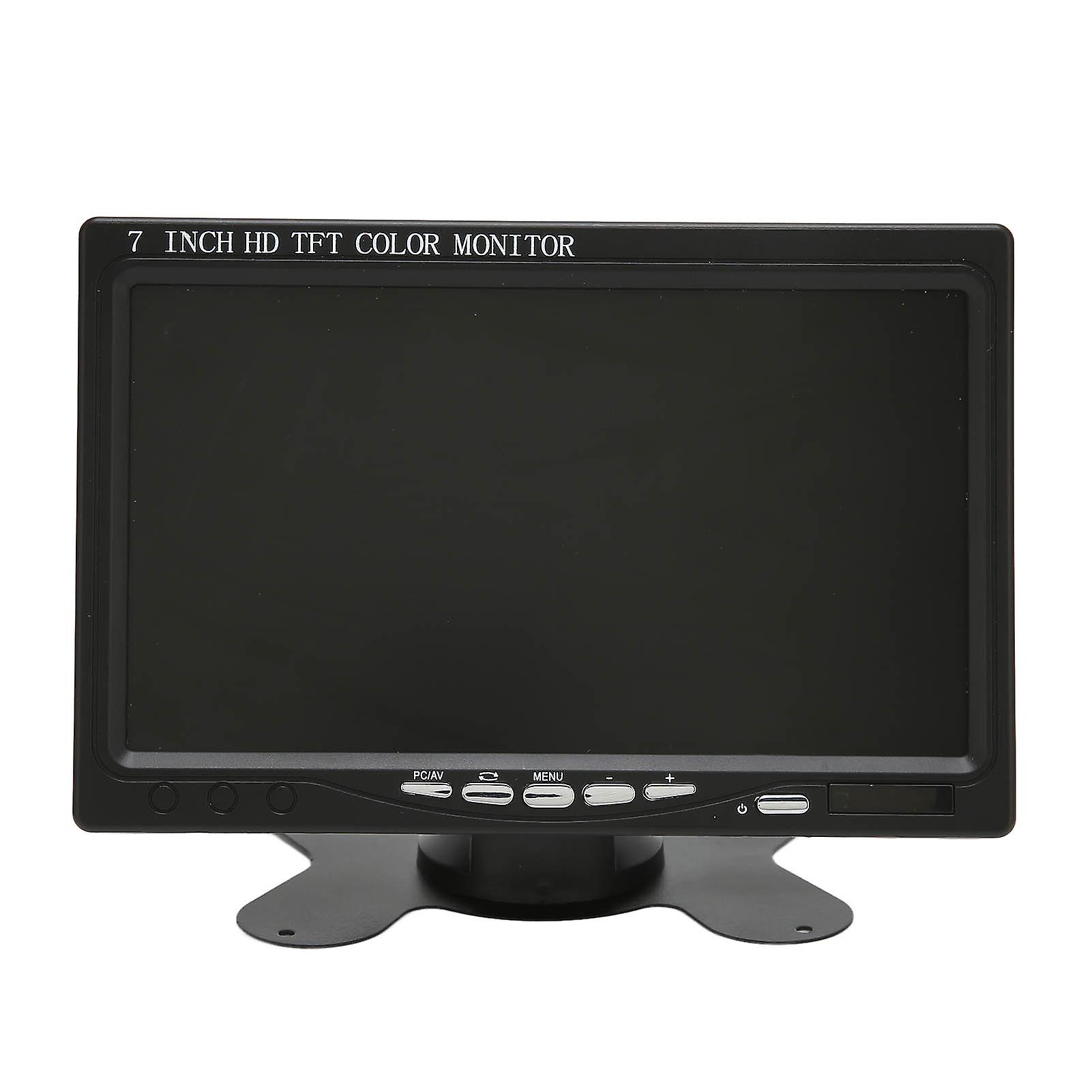 7 Inch Car Monitor VGA AV HD Multimedia Interface 1024x6007 Resolution Mini PC Monitor with Rotatable Stand 100?240V US Plug
