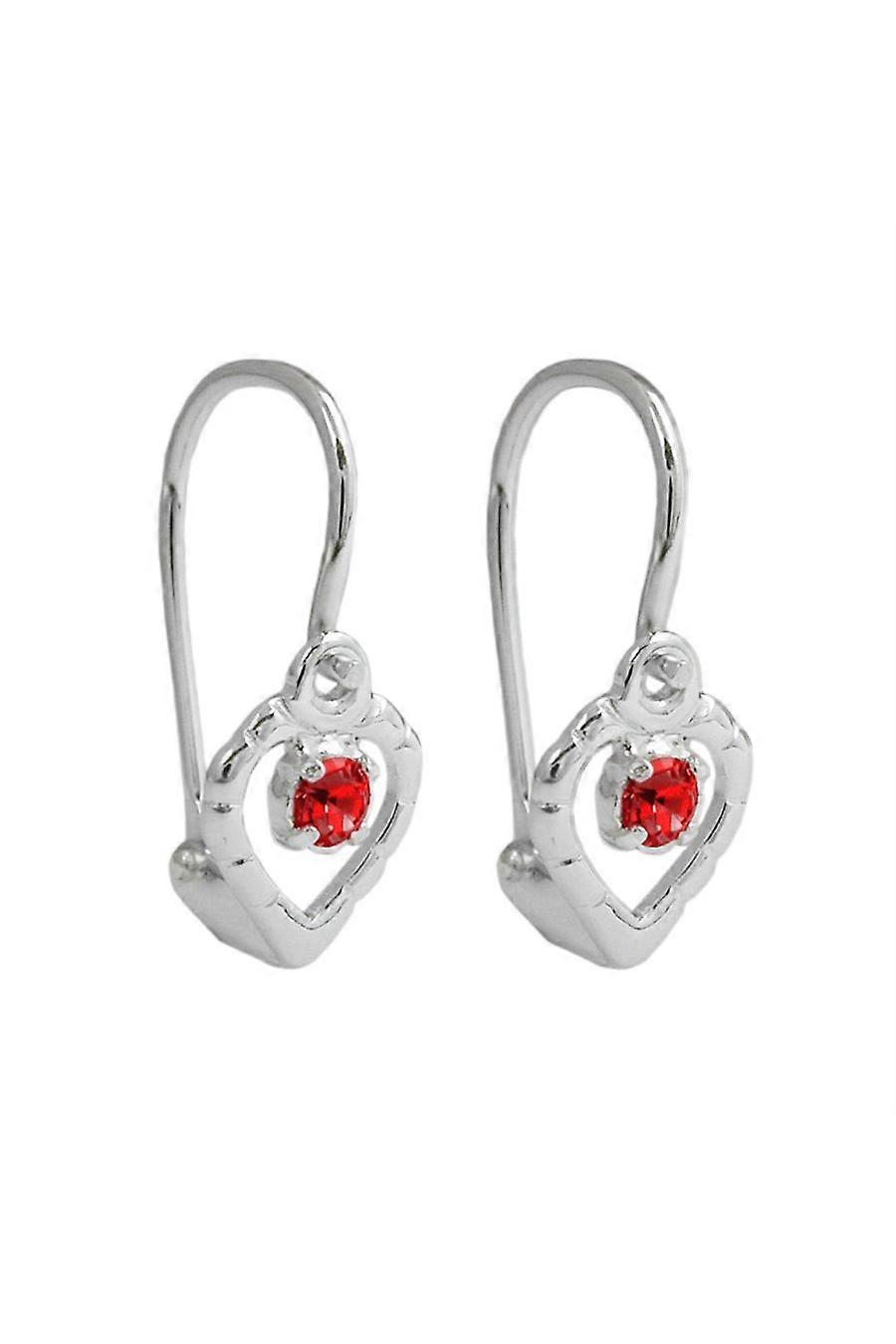 Leverback Earrings Red Silver 925 - Gl90645
