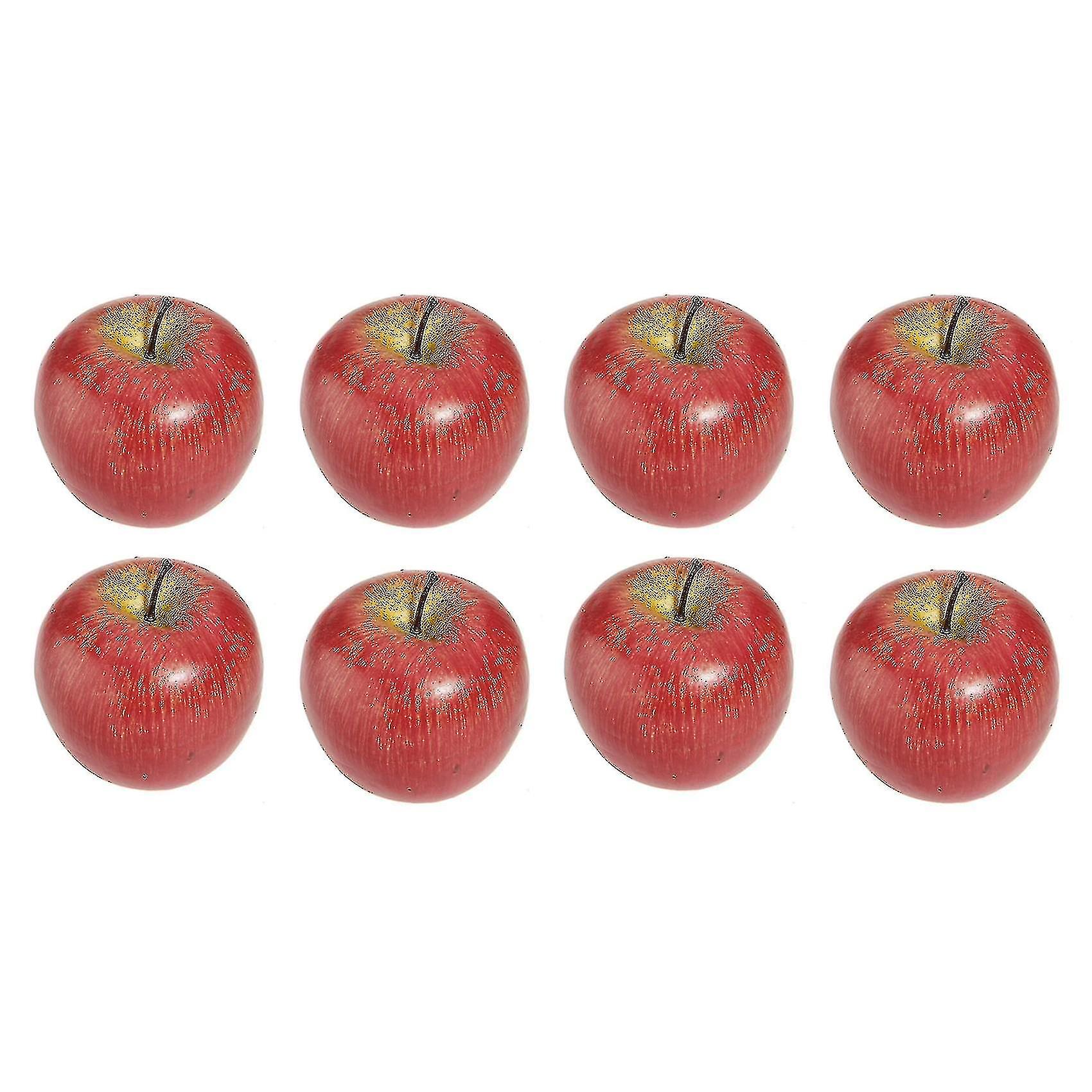 8 Large Artificial Red Apples-decorative Fruit