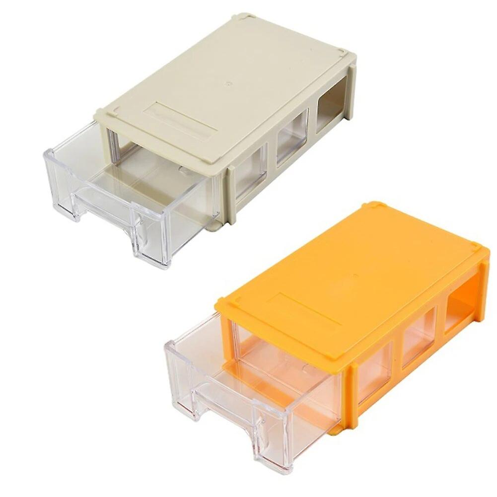 2pcs Stackable Plastic Hardware Parts Storage Boxes Components Screws Tool Box Portable Jewelry Tool Organizer Plastic Case~3721