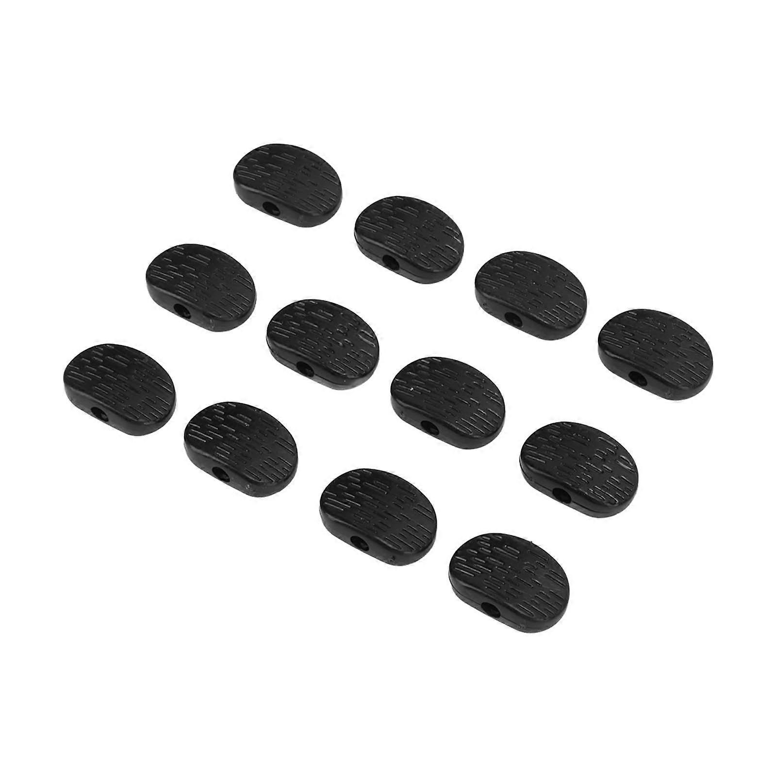 12Pcs Guitar Tuner Machine Head Buttons Plastic Tuning Peg Button for Electric GuitarsOval 