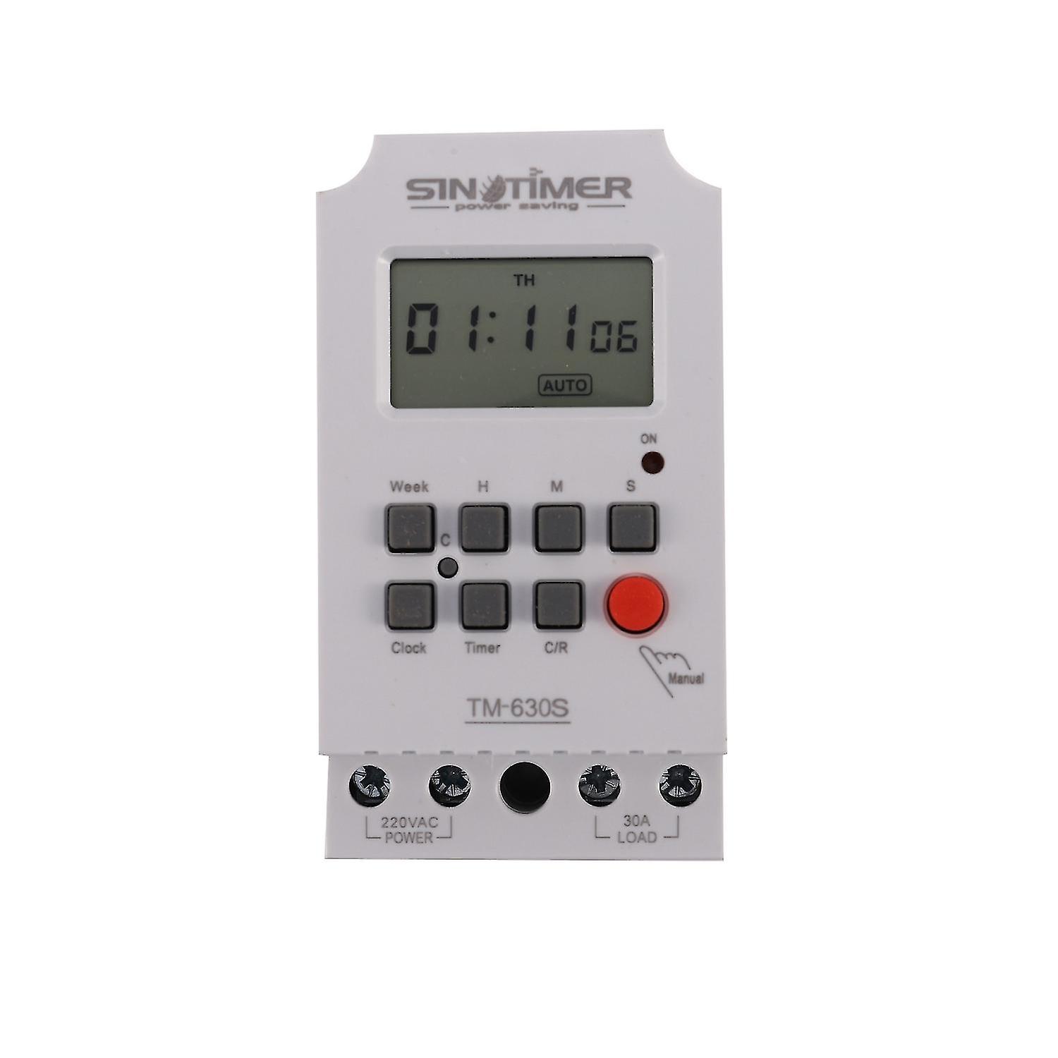 TM630S-2 220V secondi di controllo timer interruttore schermo display digitale pin caldo tensione uscita tempo regolatore Bianco